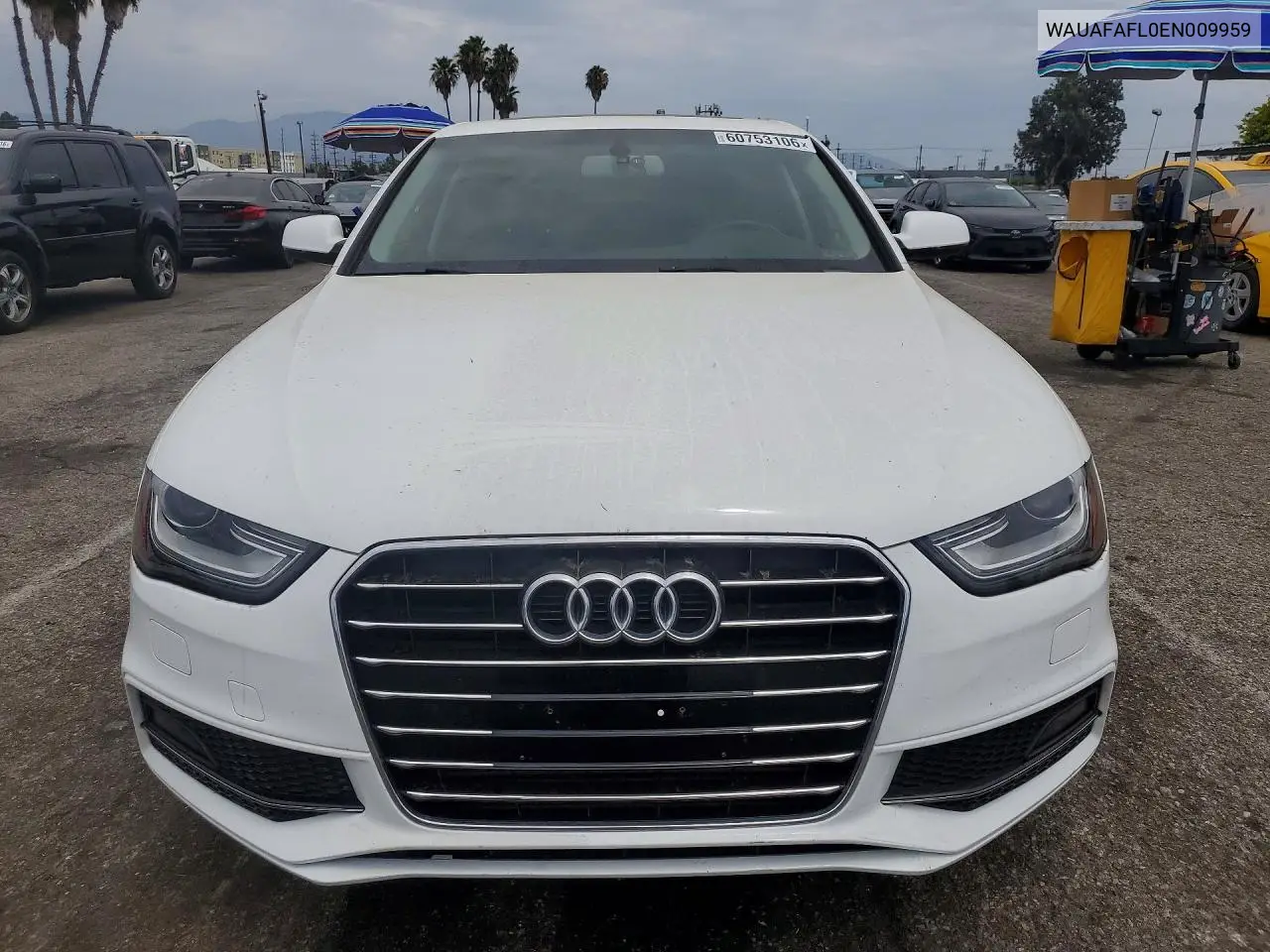 2014 Audi A4 Premium VIN: WAUAFAFL0EN009959 Lot: 60753106