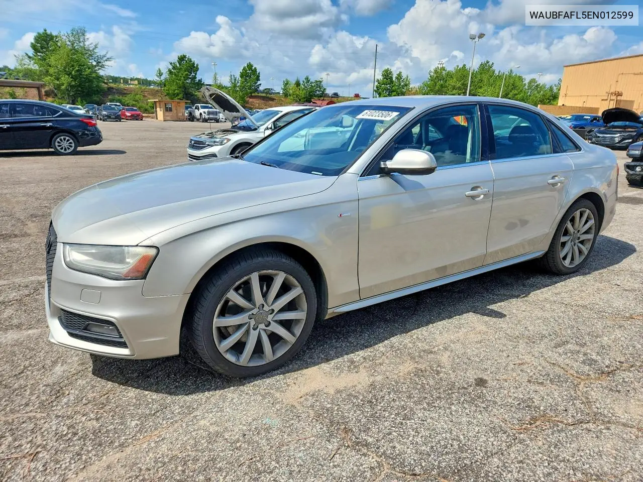 2014 Audi A4 Premium VIN: WAUBFAFL5EN012599 Lot: 61023506