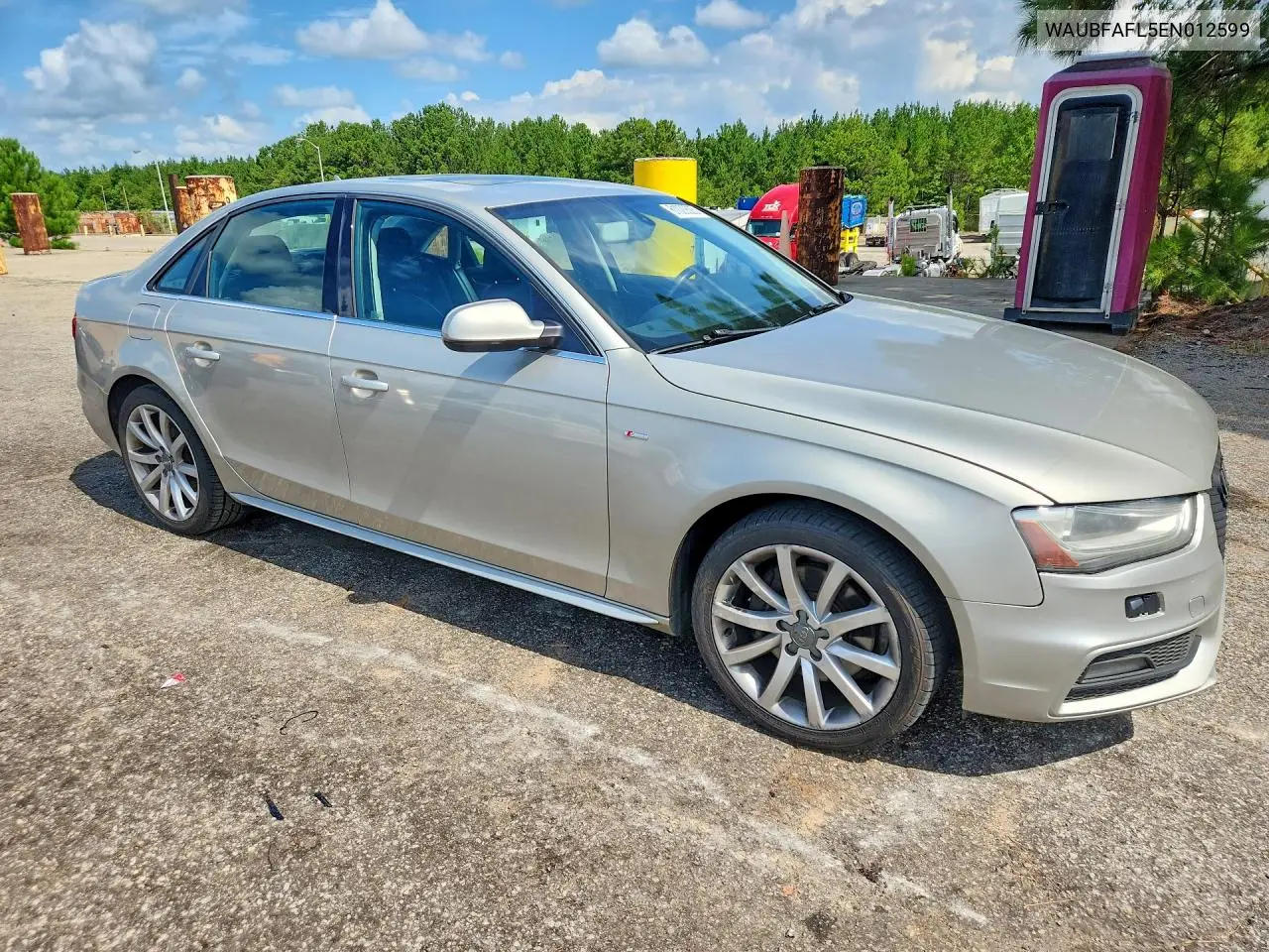 2014 Audi A4 Premium VIN: WAUBFAFL5EN012599 Lot: 61023506