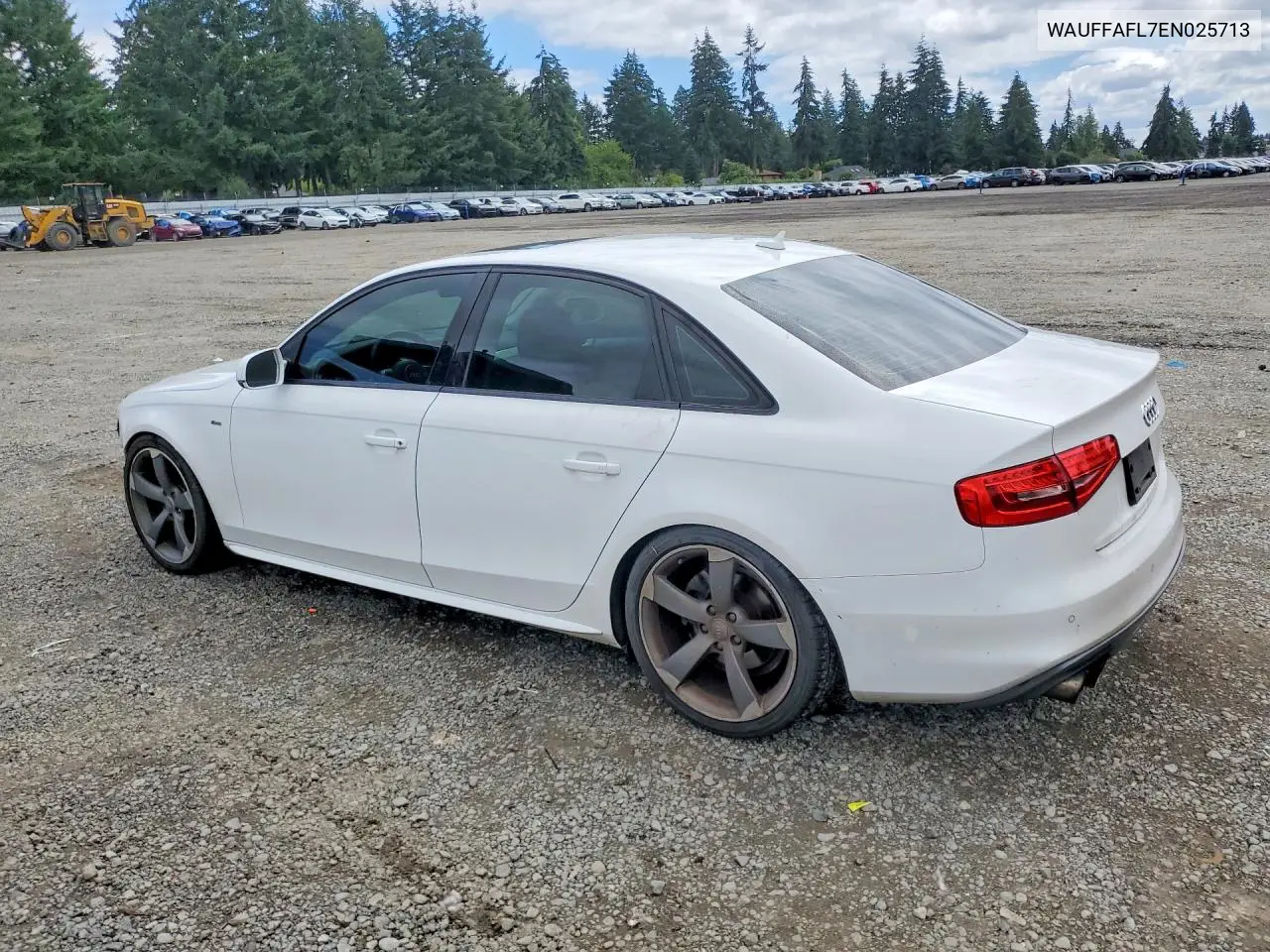 2014 Audi A4 Premium Plus VIN: WAUFFAFL7EN025713 Lot: 61402196