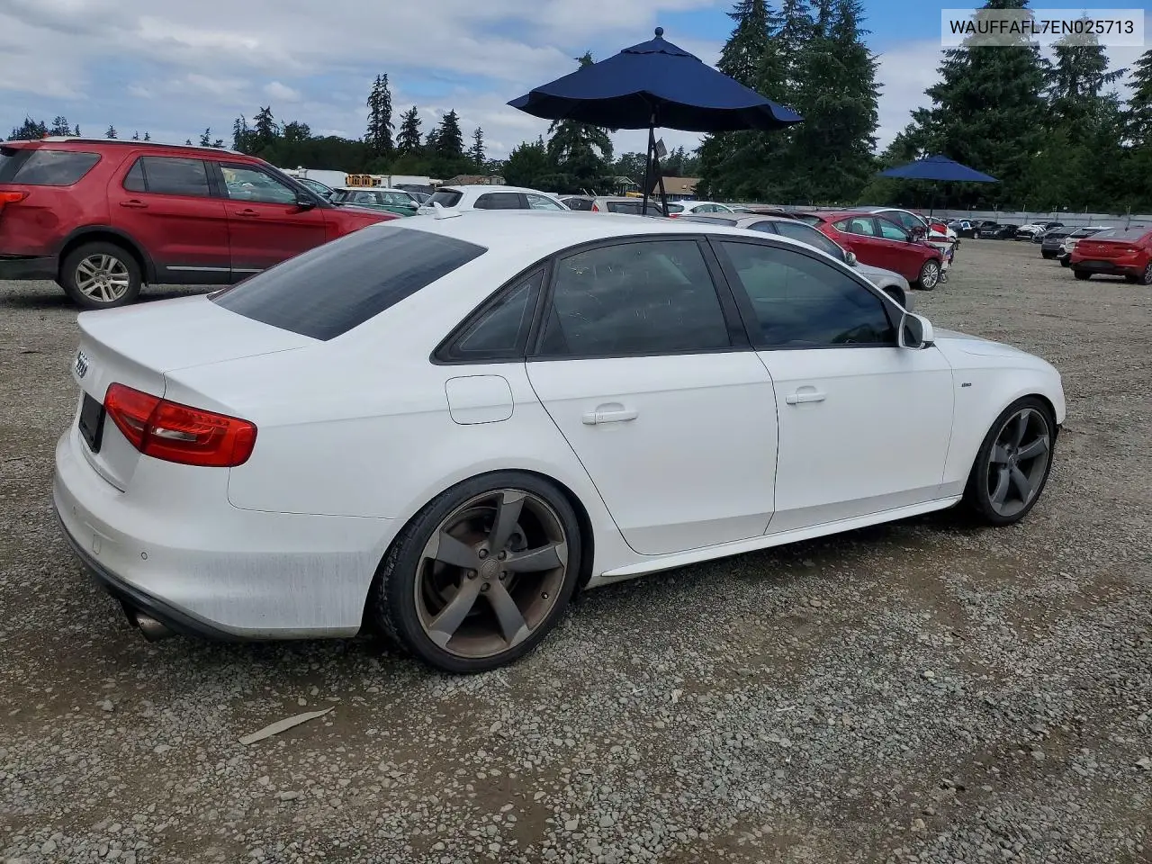 2014 Audi A4 Premium Plus VIN: WAUFFAFL7EN025713 Lot: 61402196