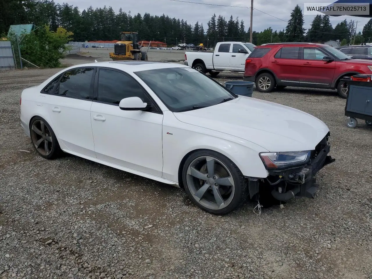 2014 Audi A4 Premium Plus VIN: WAUFFAFL7EN025713 Lot: 61402196
