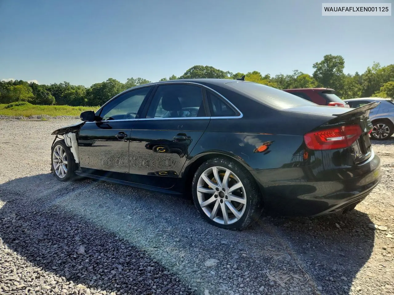 2014 Audi A4 Premium VIN: WAUAFAFLXEN001125 Lot: 61733736