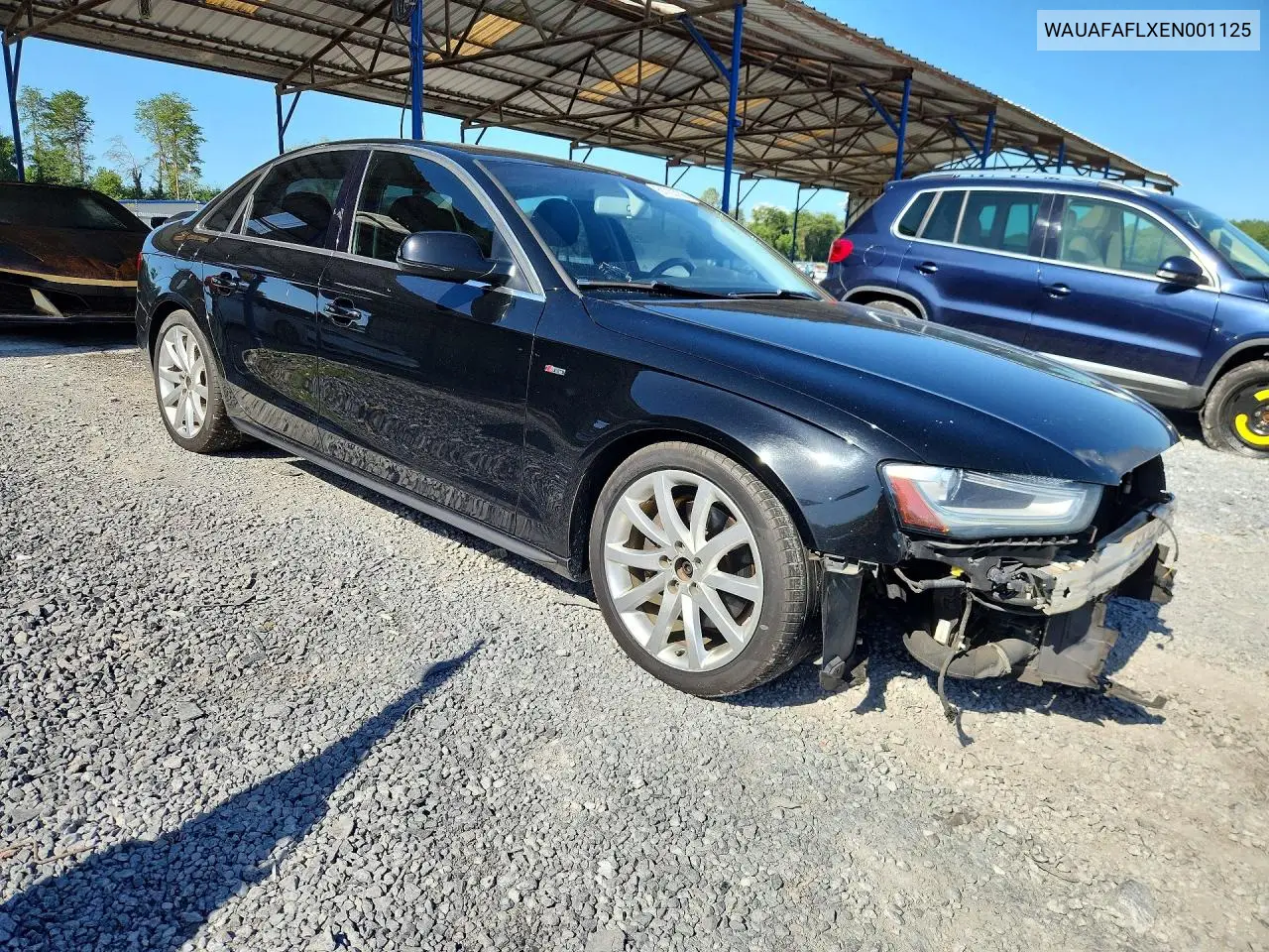 2014 Audi A4 Premium VIN: WAUAFAFLXEN001125 Lot: 61733736