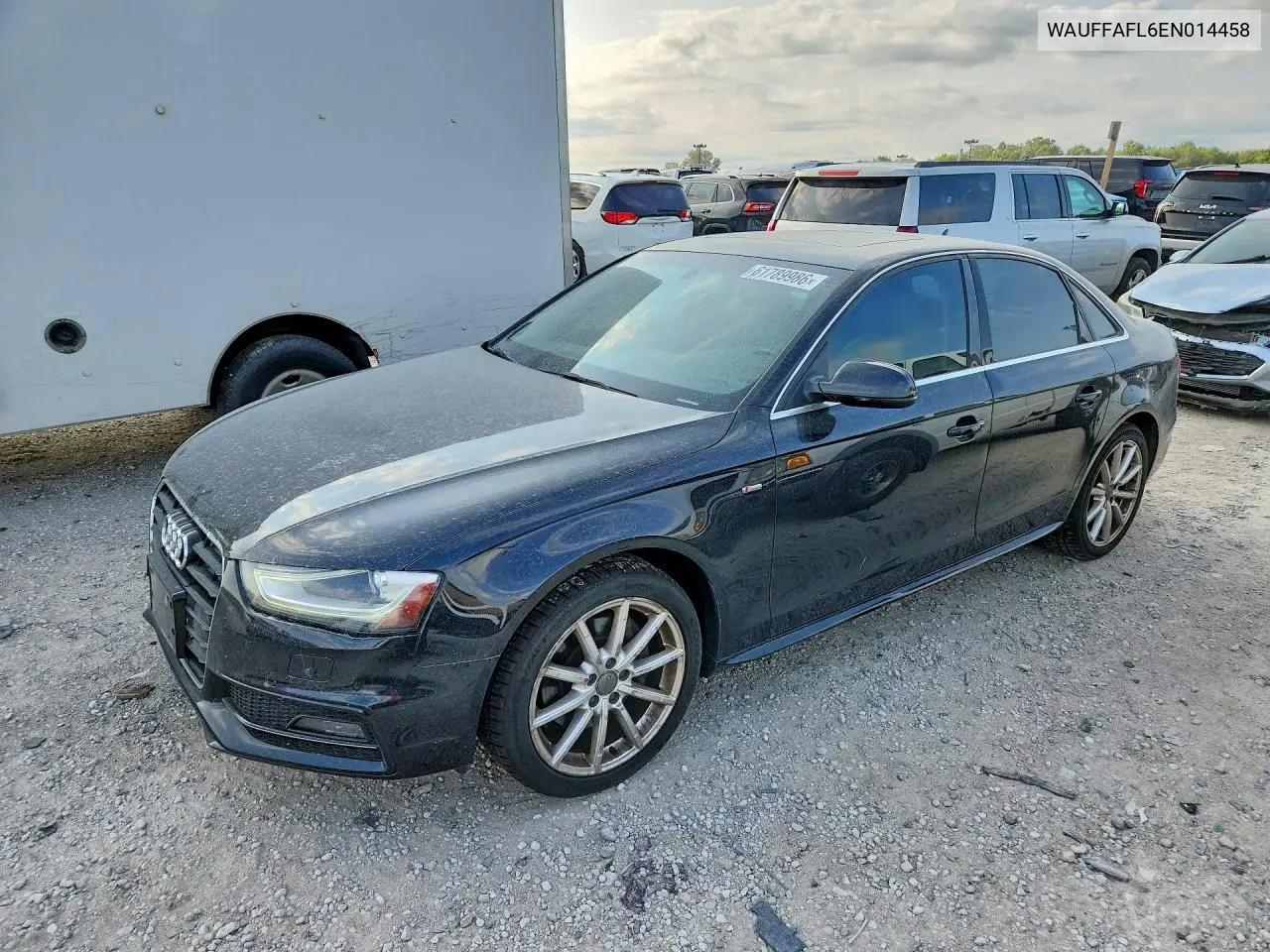 2014 Audi A4 Premium Plus VIN: WAUFFAFL6EN014458 Lot: 61789986