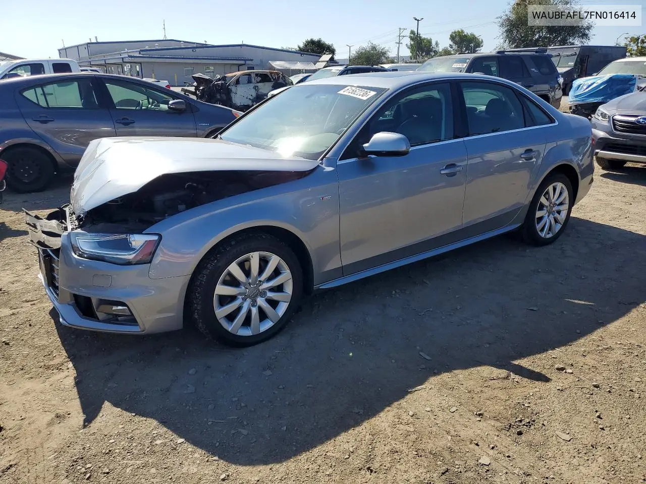 2015 Audi A4 Premium VIN: WAUBFAFL7FN016414 Lot: 61562236