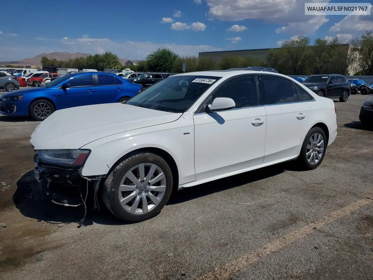 2015 Audi A4 Premium VIN: WAUAFAFL5FN021767 Lot: 61564736