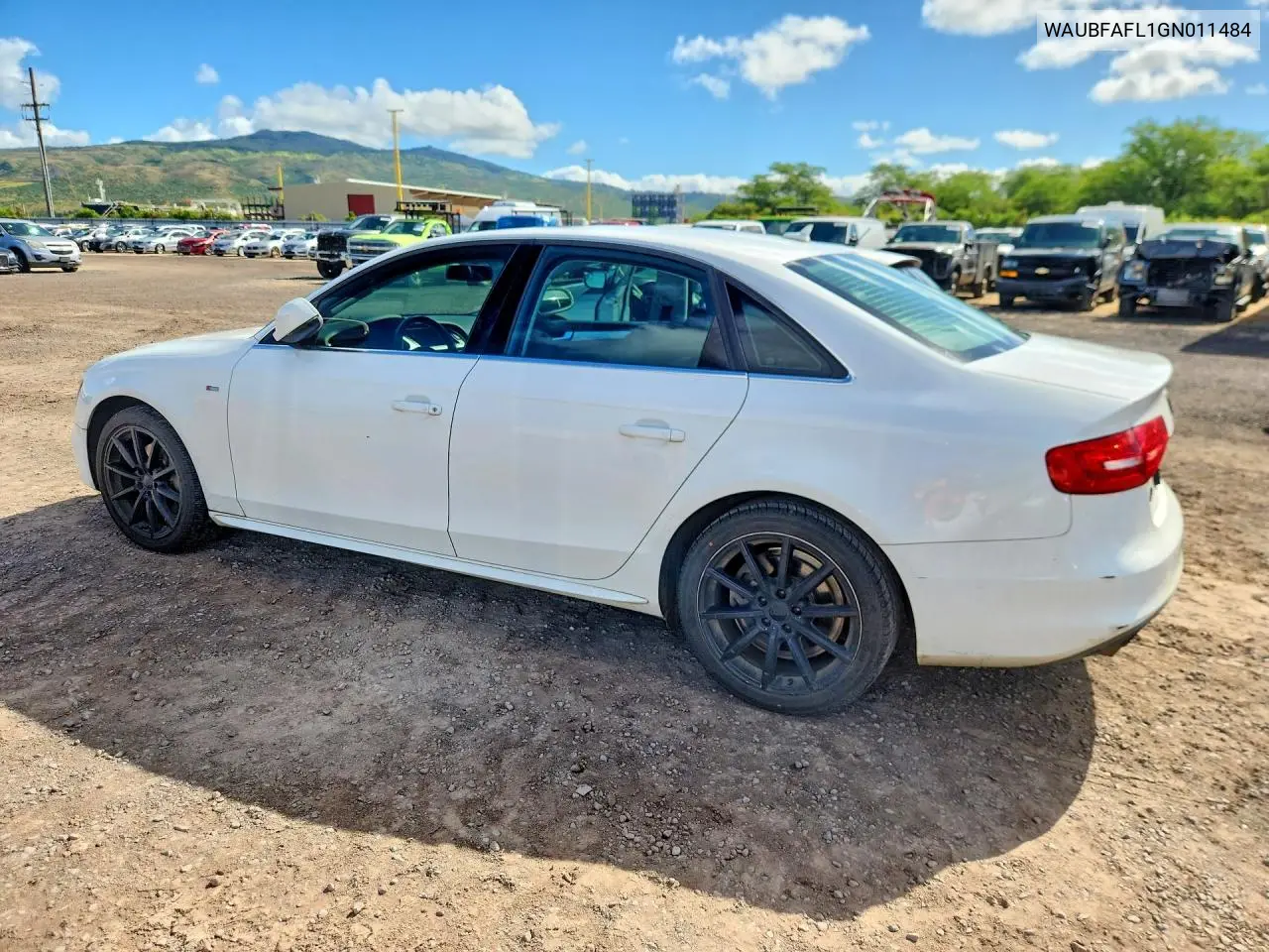 2016 Audi A4 Premium S-Line VIN: WAUBFAFL1GN011484 Lot: 57060006