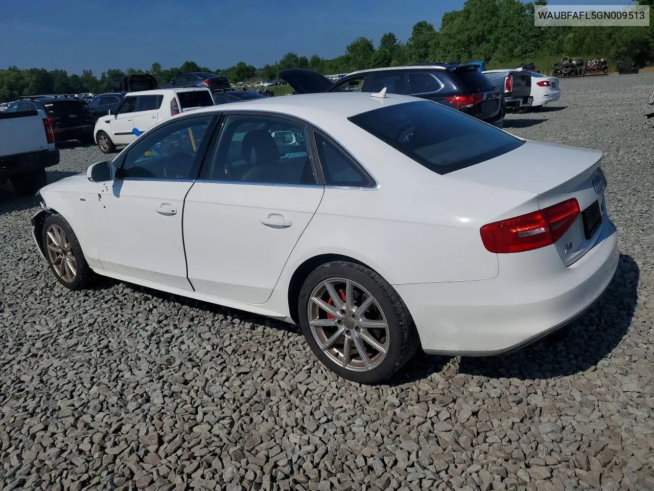 2016 Audi A4 Premium S-Line VIN: WAUBFAFL5GN009513 Lot: 60360606