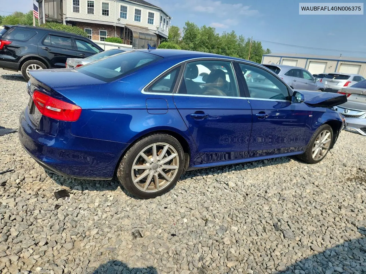 2016 Audi A4 Premium S-Line VIN: WAUBFAFL4GN006375 Lot: 61590996