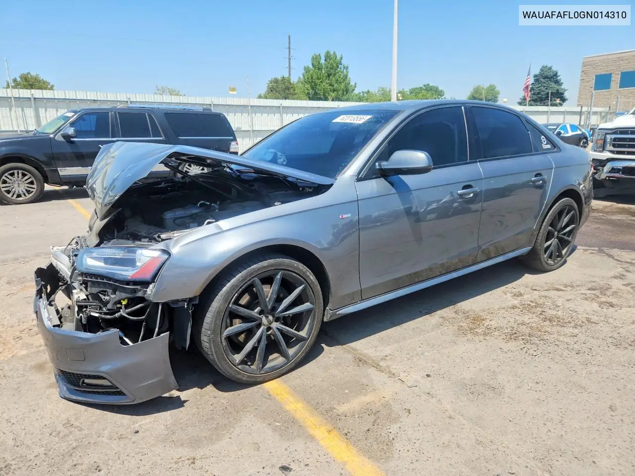 2016 Audi A4 Premium S-Line VIN: WAUAFAFL0GN014310 Lot: 62013556