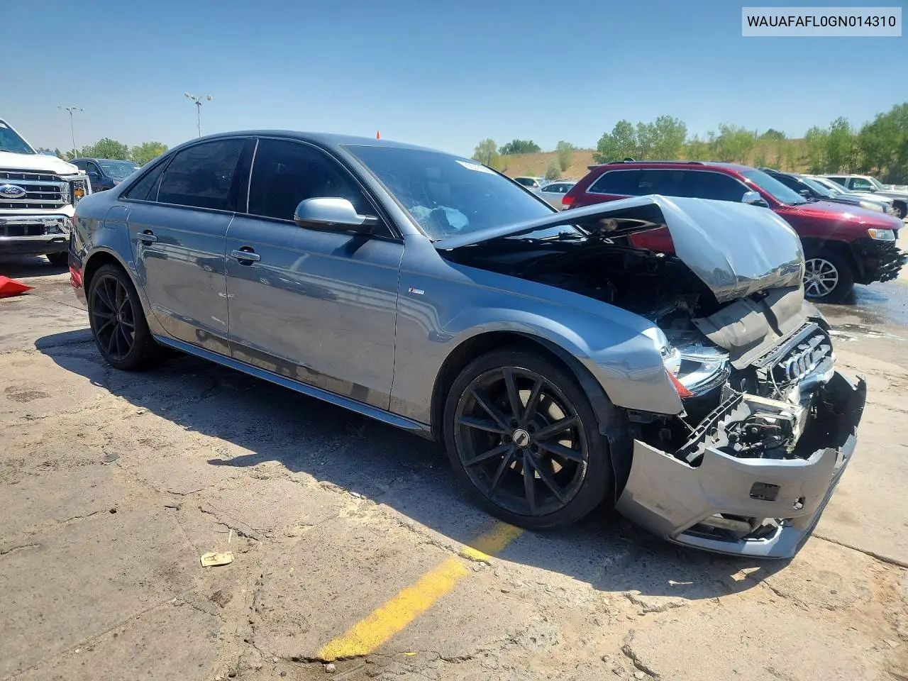 2016 Audi A4 Premium S-Line VIN: WAUAFAFL0GN014310 Lot: 62013556