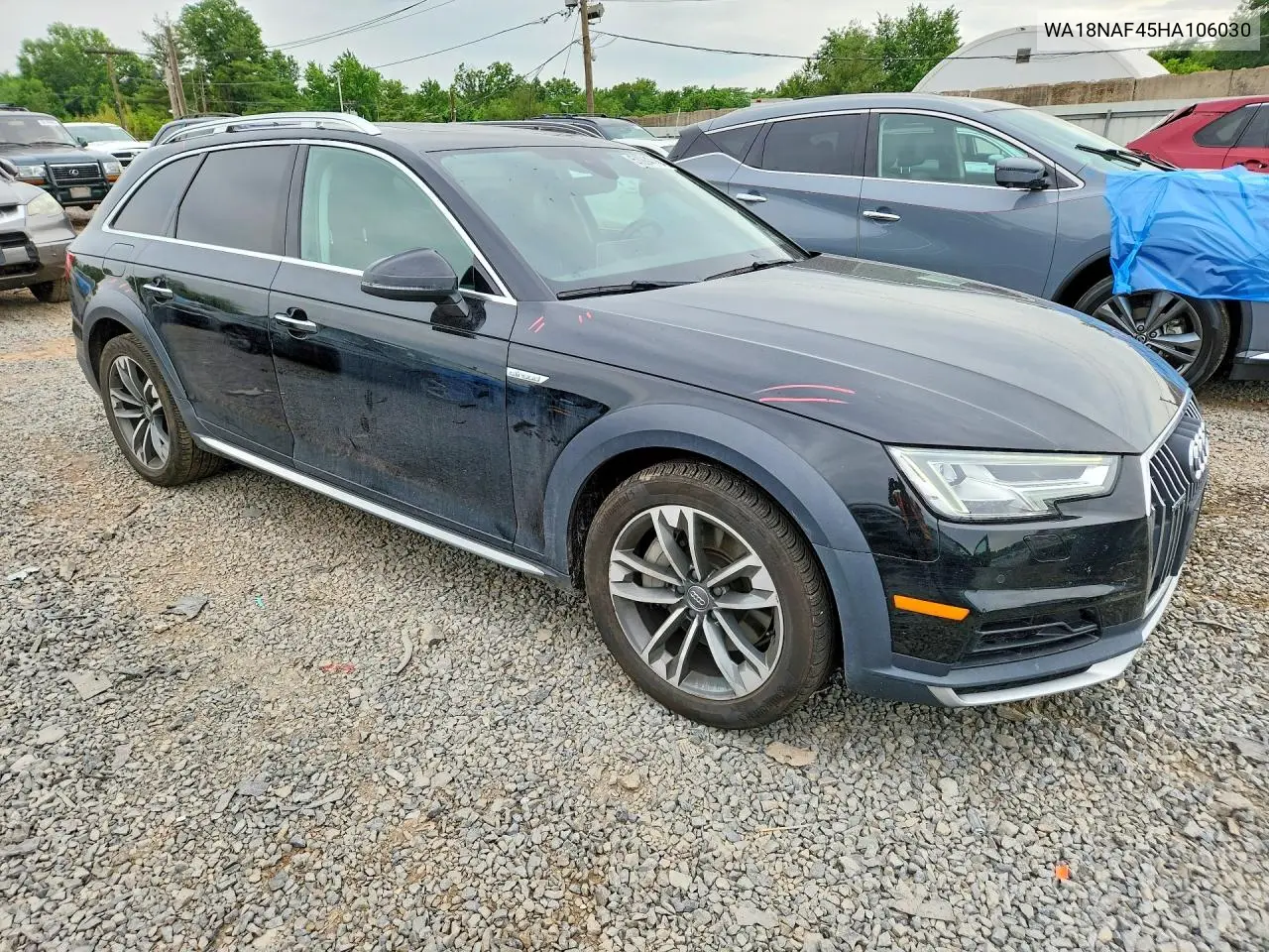 2017 Audi A4 Allroad Premium Plus VIN: WA18NAF45HA106030 Lot: 57264116