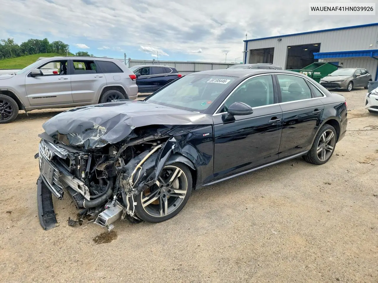 2017 Audi A4 Premium Plus VIN: WAUENAF41HN039926 Lot: 58195446