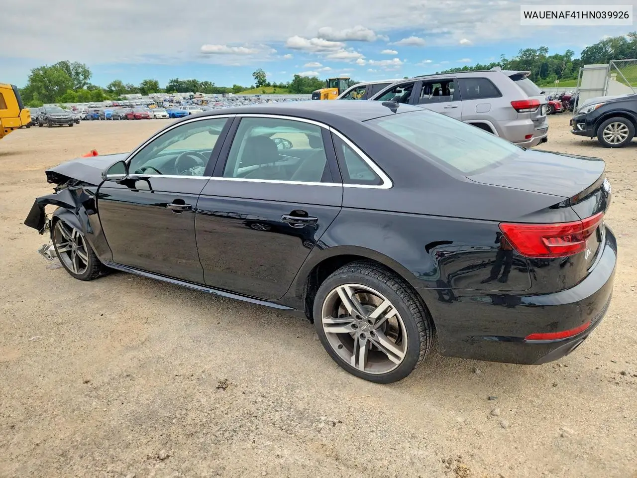 2017 Audi A4 Premium Plus VIN: WAUENAF41HN039926 Lot: 58195446