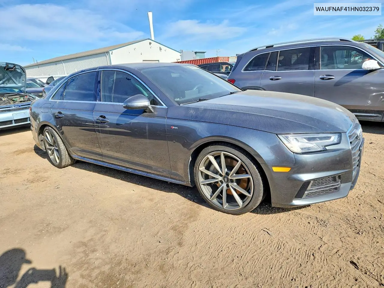 2017 Audi A4 Prestige VIN: WAUFNAF41HN032379 Lot: 58311876