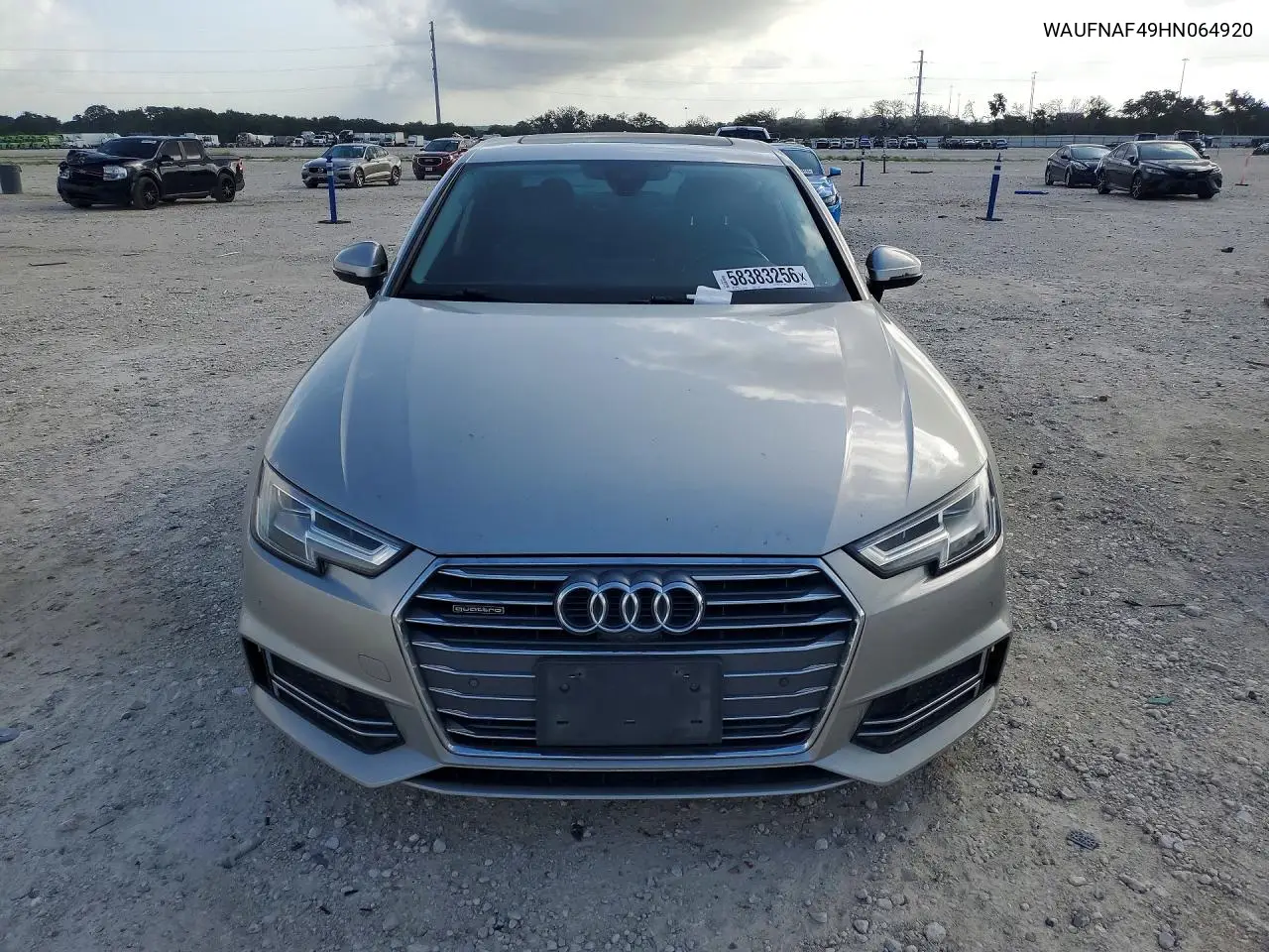 2017 Audi A4 Prestige VIN: WAUFNAF49HN064920 Lot: 58383256