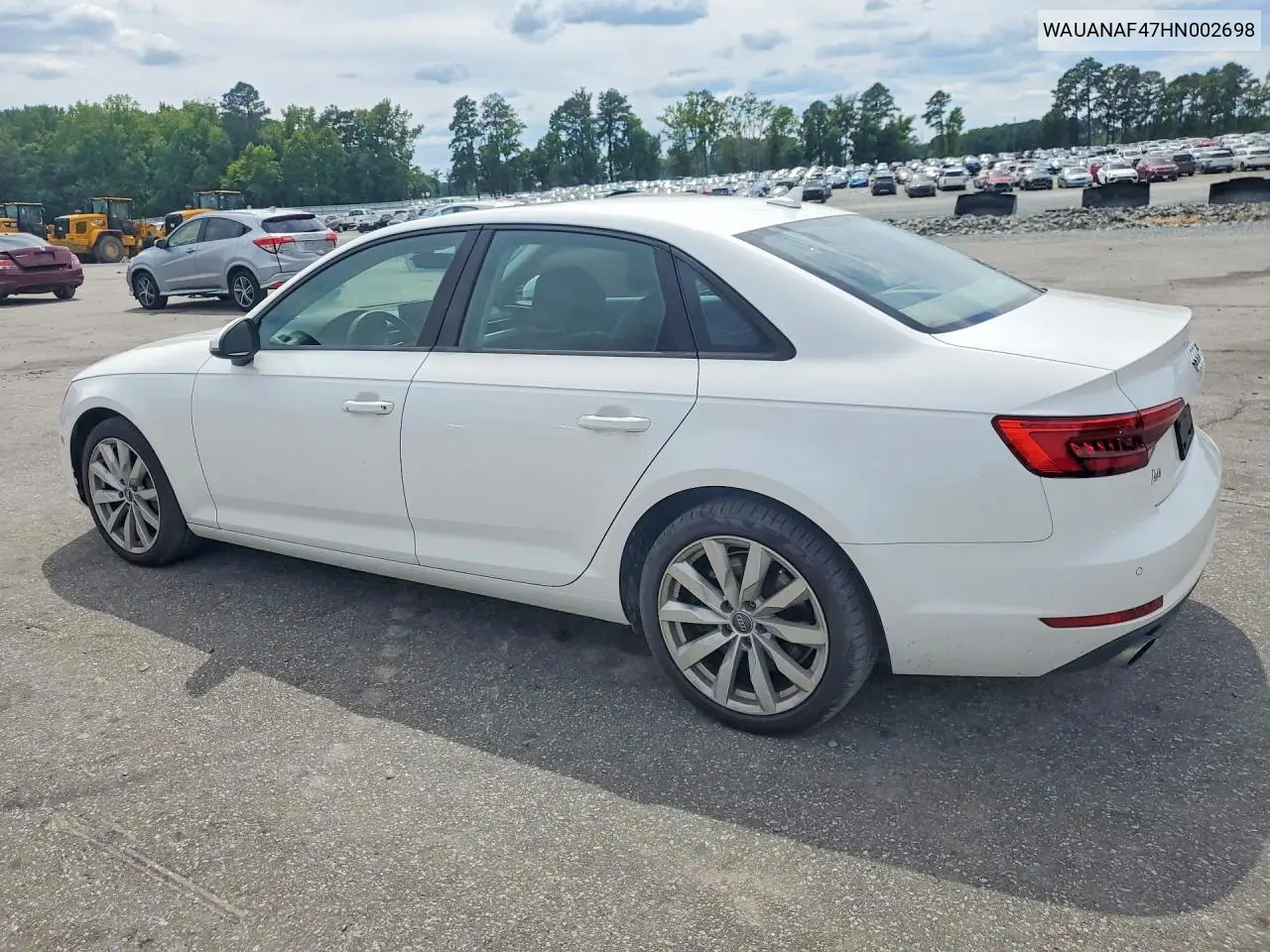 2017 Audi A4 Premium VIN: WAUANAF47HN002698 Lot: 58594776