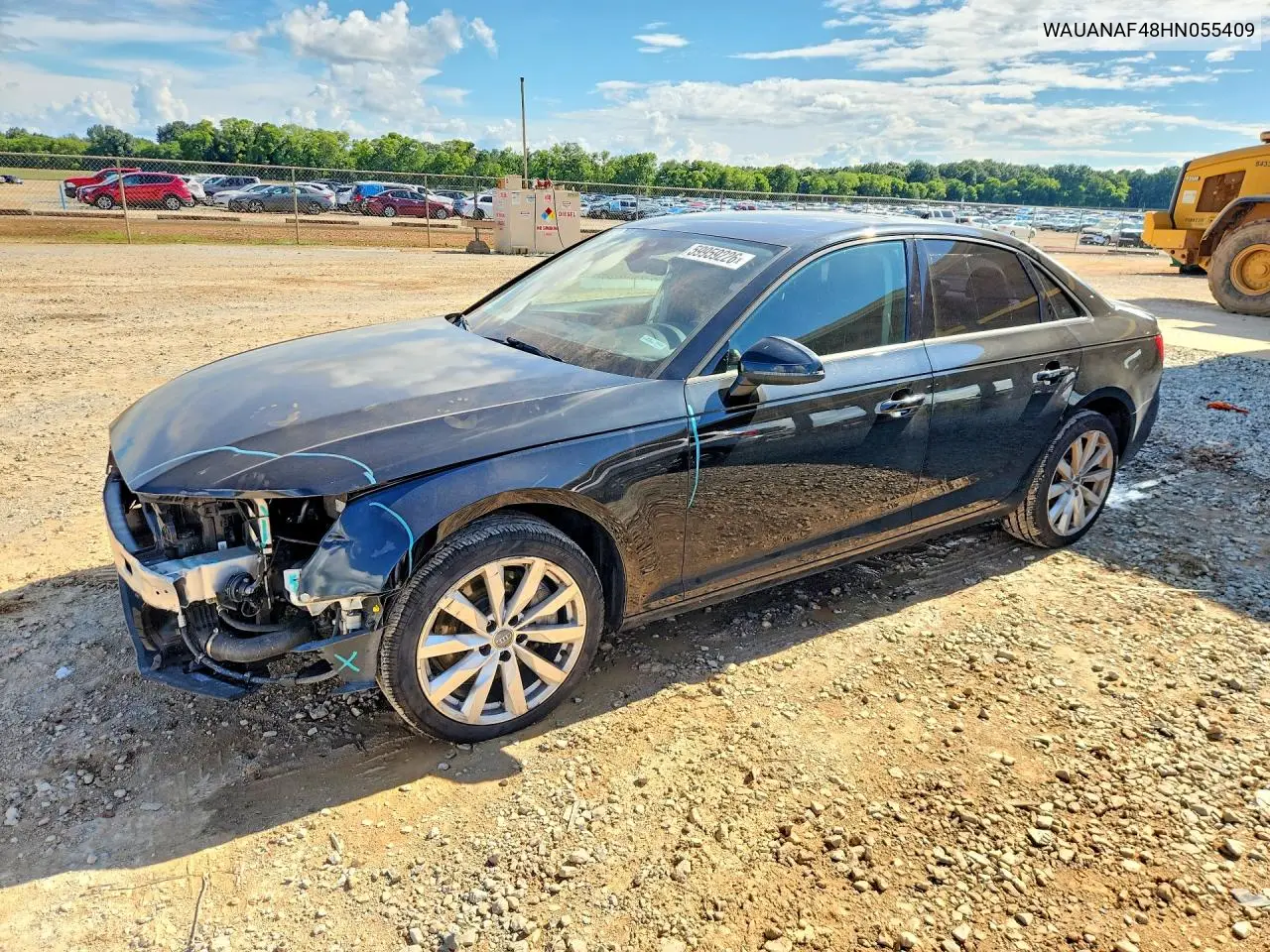 2017 Audi A4 Premium VIN: WAUANAF48HN055409 Lot: 59959226