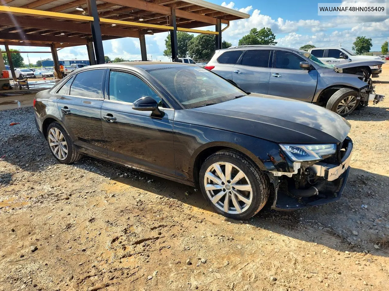2017 Audi A4 Premium VIN: WAUANAF48HN055409 Lot: 59959226