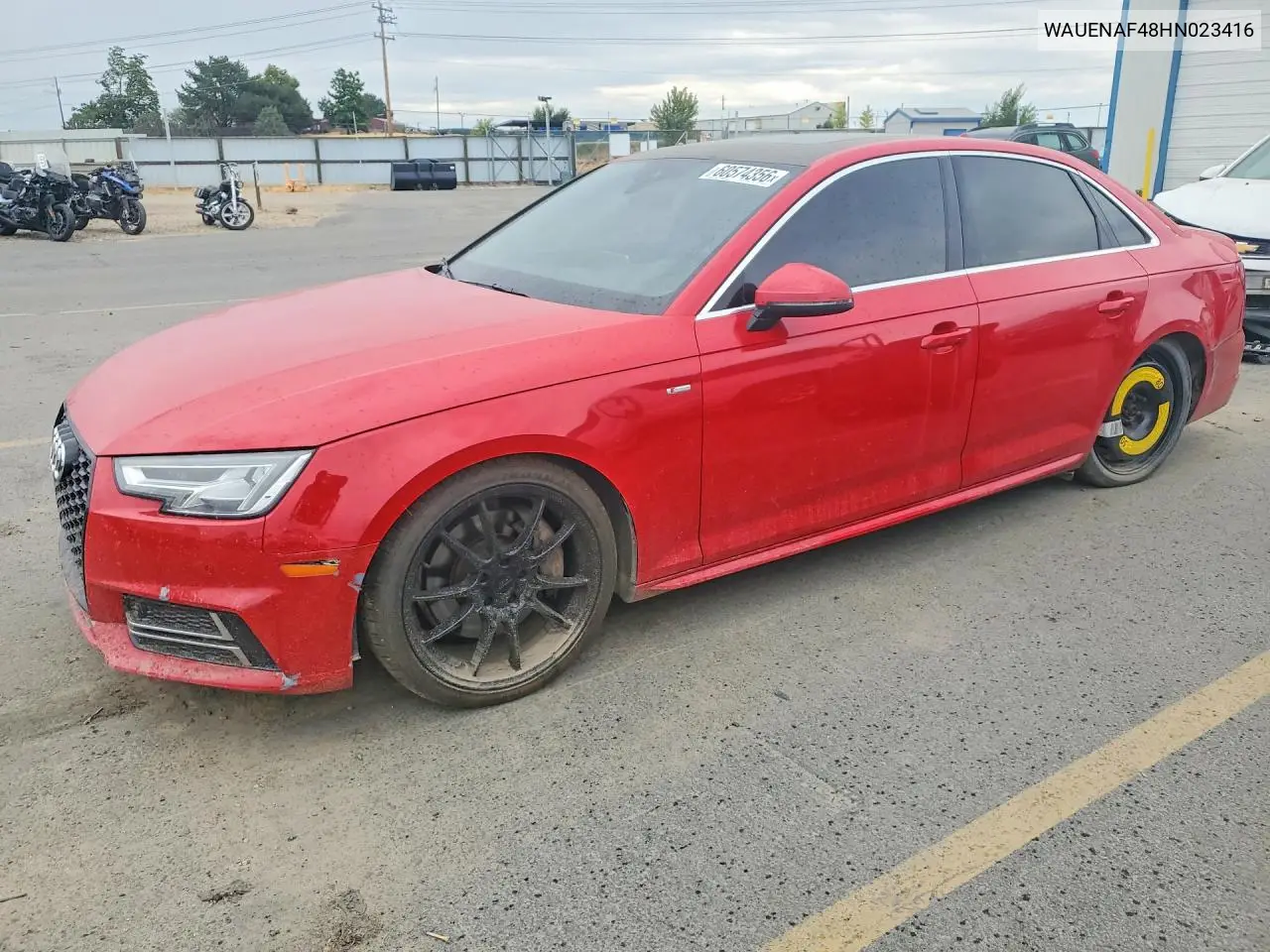 2017 Audi A4 Premium Plus VIN: WAUENAF48HN023416 Lot: 60574356