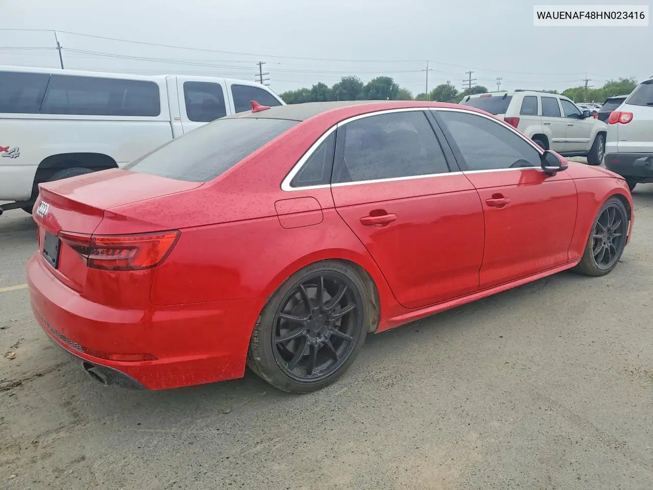 2017 Audi A4 Premium Plus VIN: WAUENAF48HN023416 Lot: 60574356