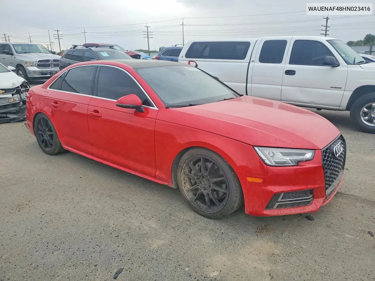 2017 Audi A4 Premium Plus VIN: WAUENAF48HN023416 Lot: 60574356