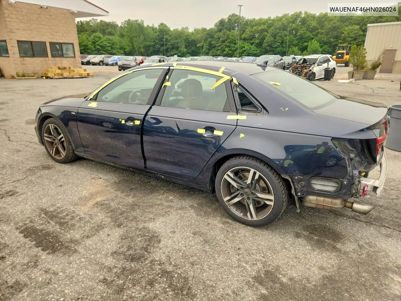 2017 Audi A4 Premium Plus VIN: WAUENAF46HN026024 Lot: 60848546