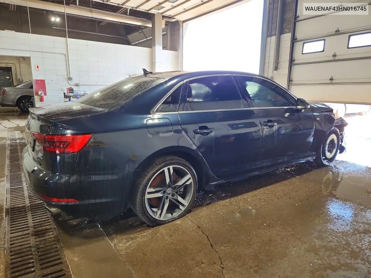 2017 Audi A4 Premium Plus VIN: WAUENAF43HN016745 Lot: 61137526