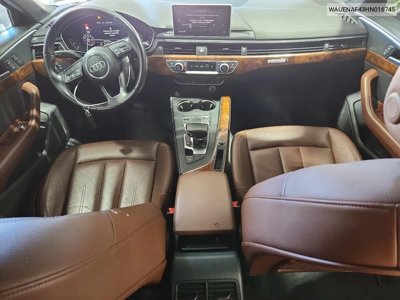 2017 Audi A4 Premium Plus VIN: WAUENAF43HN016745 Lot: 61137526