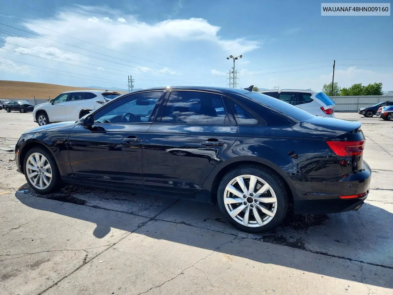 2017 Audi A4 Premium VIN: WAUANAF48HN009160 Lot: 61564536
