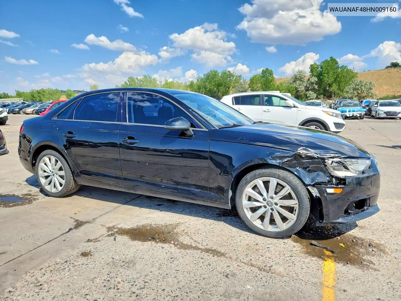 2017 Audi A4 Premium VIN: WAUANAF48HN009160 Lot: 61564536
