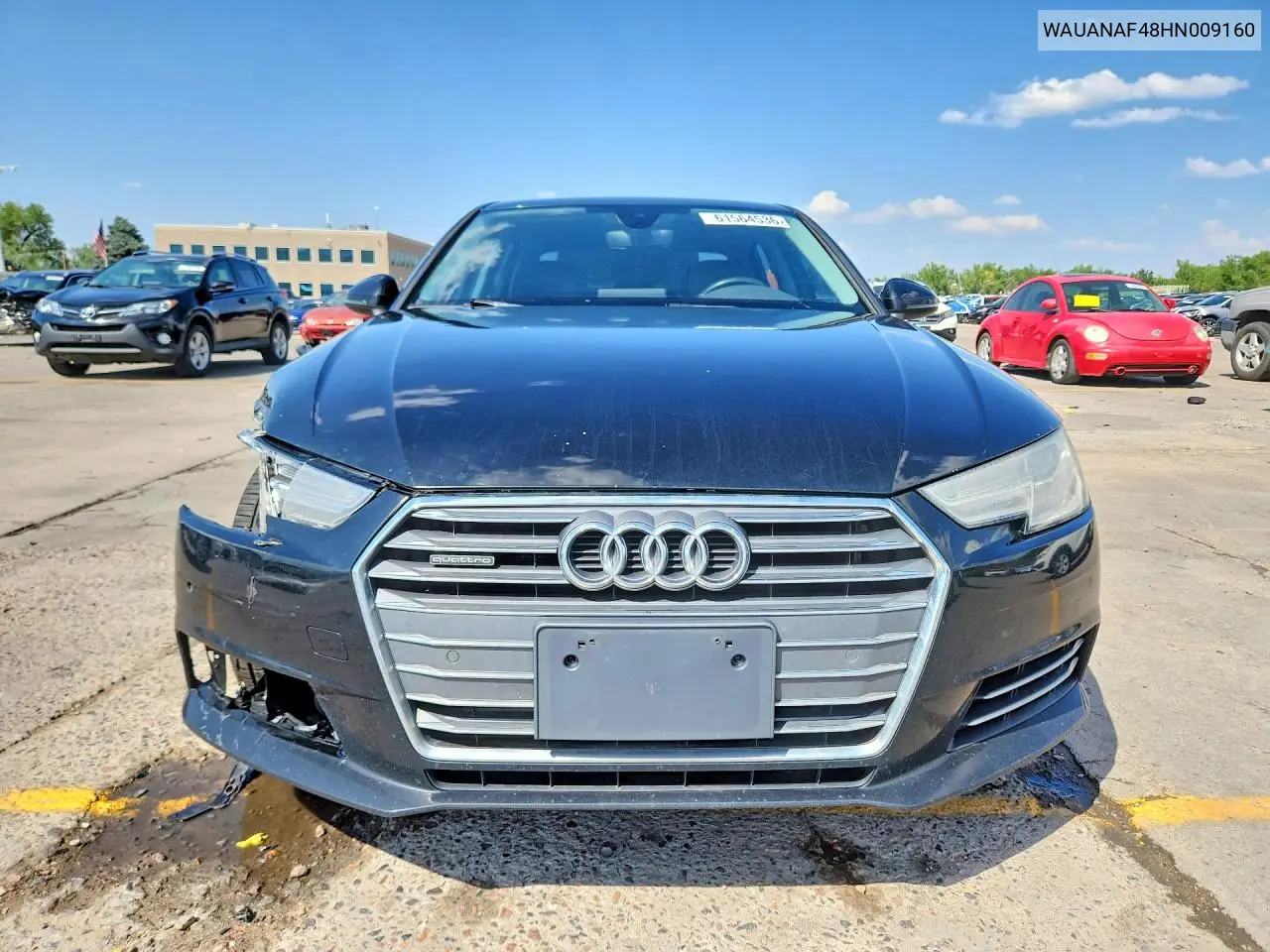 2017 Audi A4 Premium VIN: WAUANAF48HN009160 Lot: 61564536