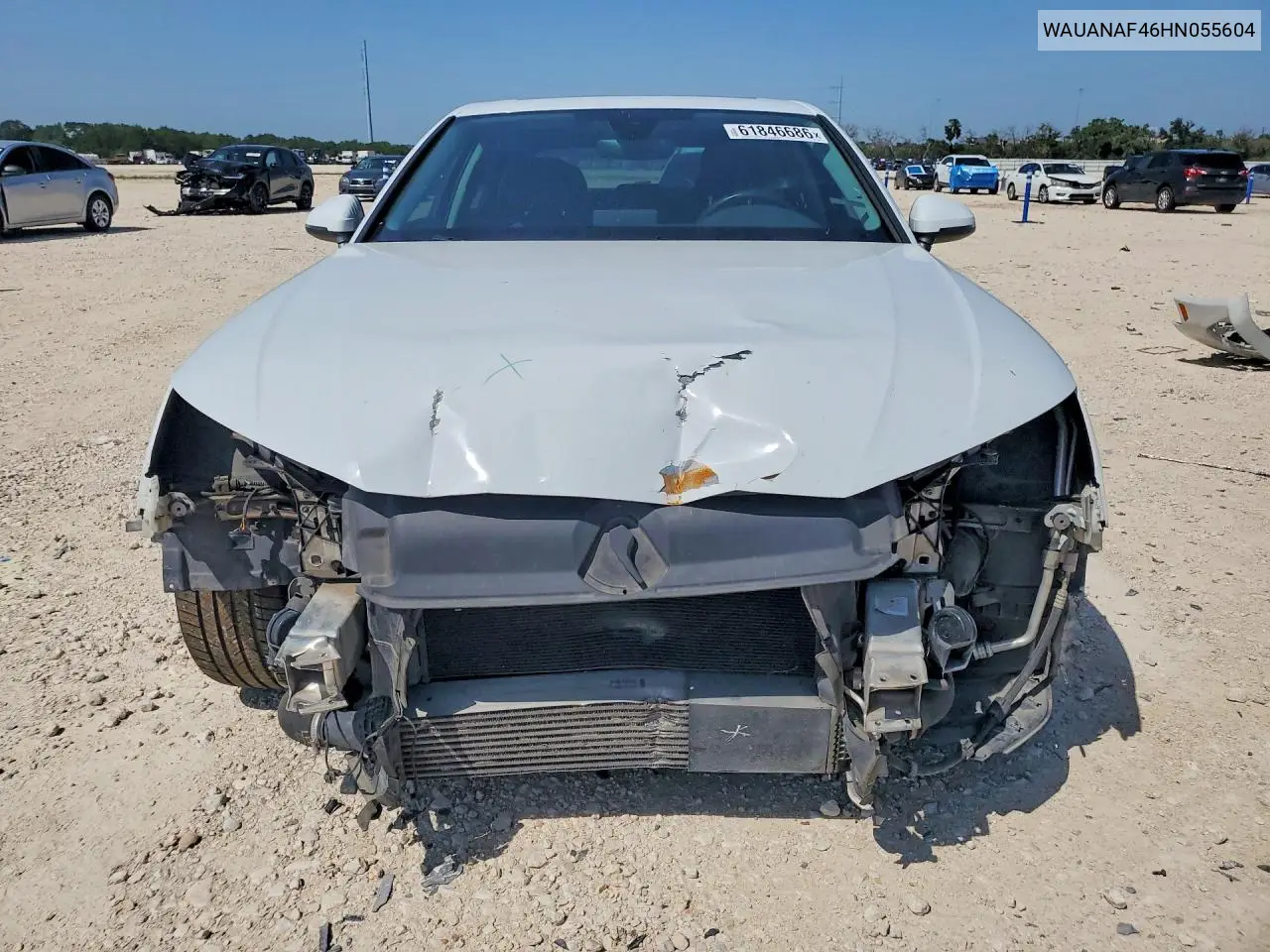 2017 Audi A4 Premium VIN: WAUANAF46HN055604 Lot: 61846686