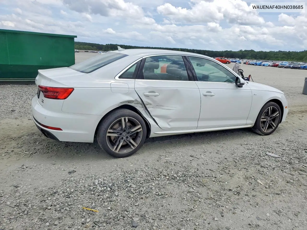 2017 Audi A4 Premium Plus VIN: WAUENAF40HN038685 Lot: 61893686