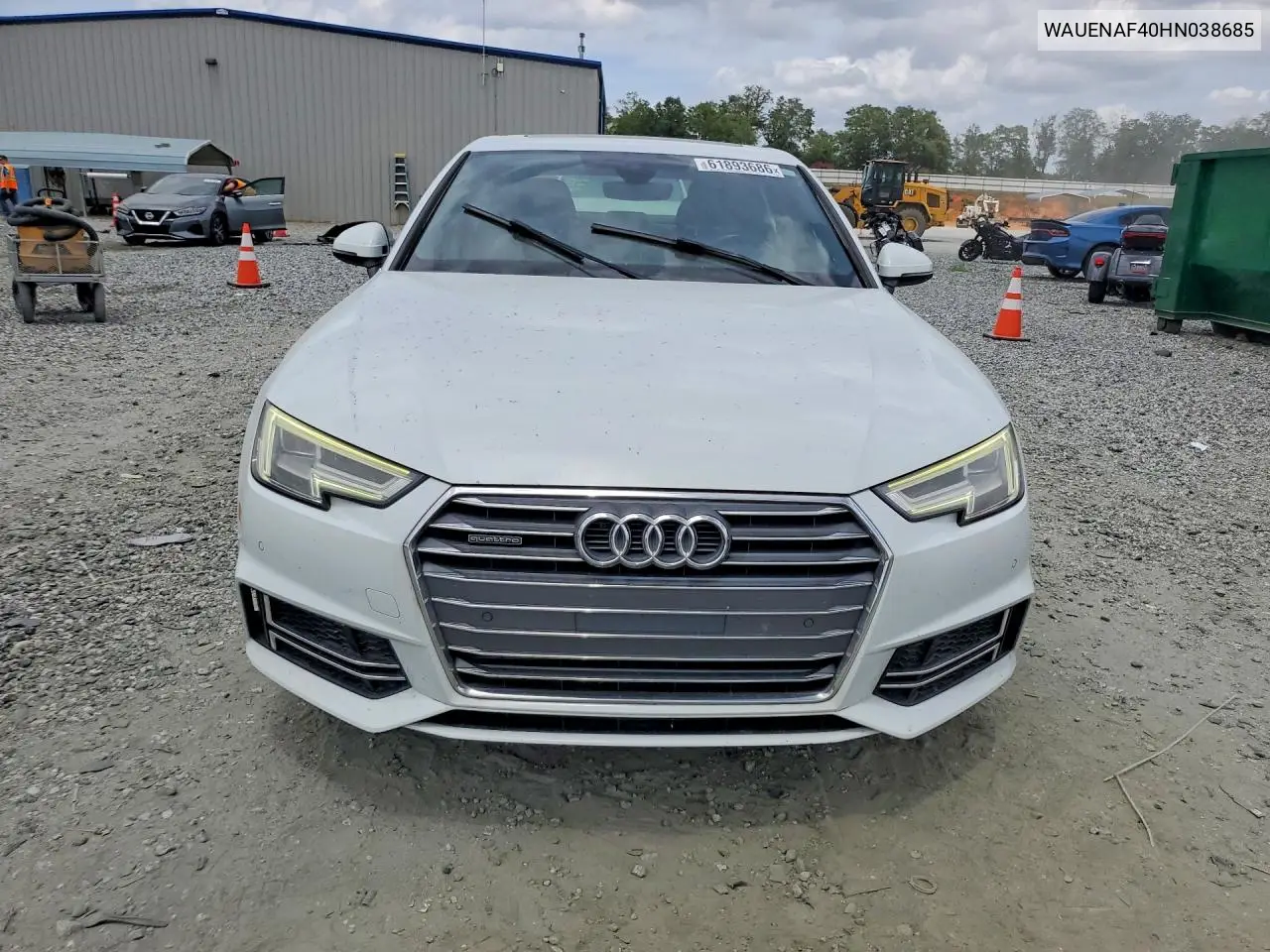 2017 Audi A4 Premium Plus VIN: WAUENAF40HN038685 Lot: 61893686