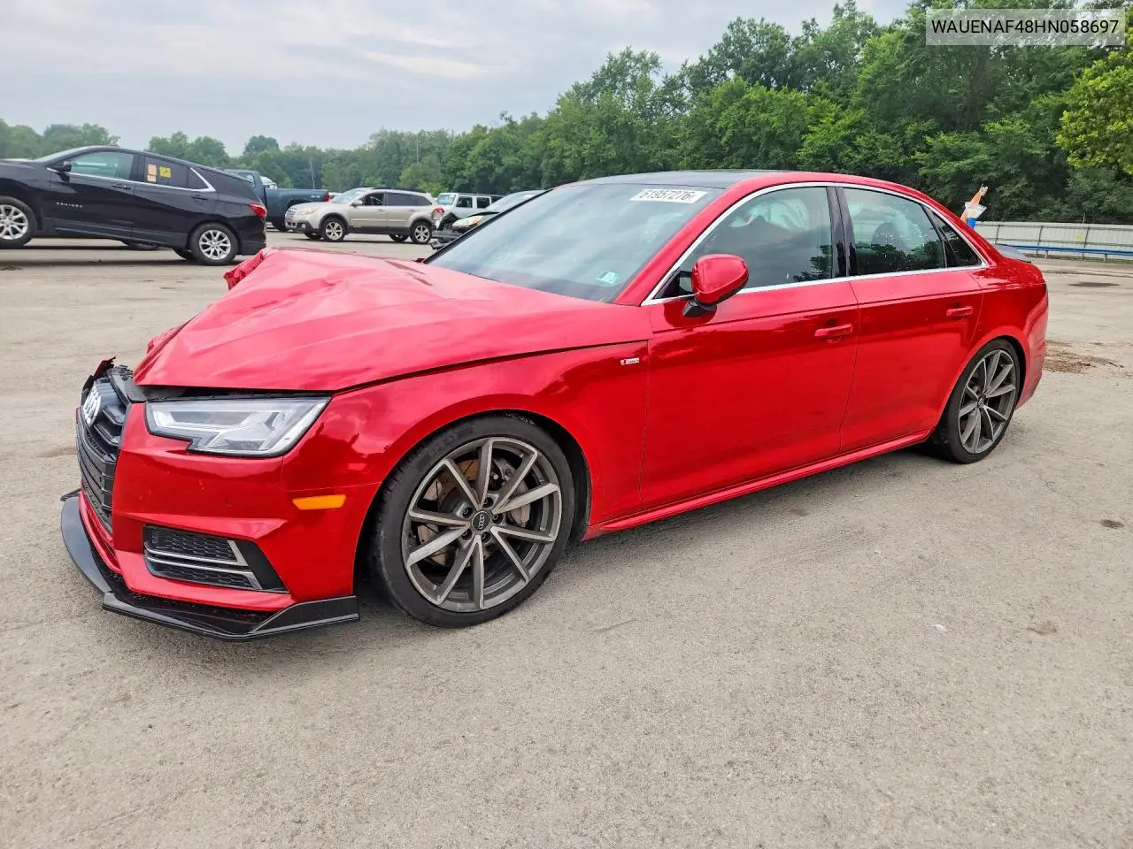 2017 Audi A4 Premium Plus VIN: WAUENAF48HN058697 Lot: 61957276
