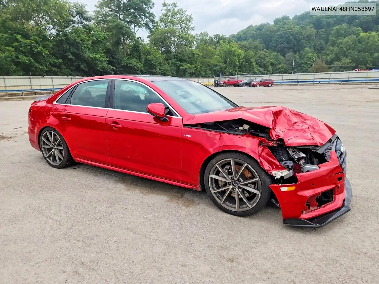 2017 Audi A4 Premium Plus VIN: WAUENAF48HN058697 Lot: 61957276
