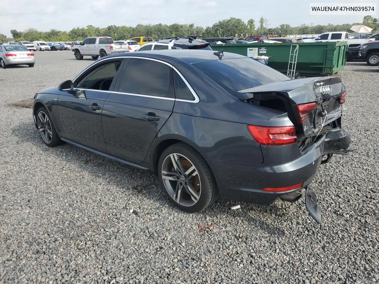 2017 Audi A4 Premium Plus VIN: WAUENAF47HN039574 Lot: 62013096