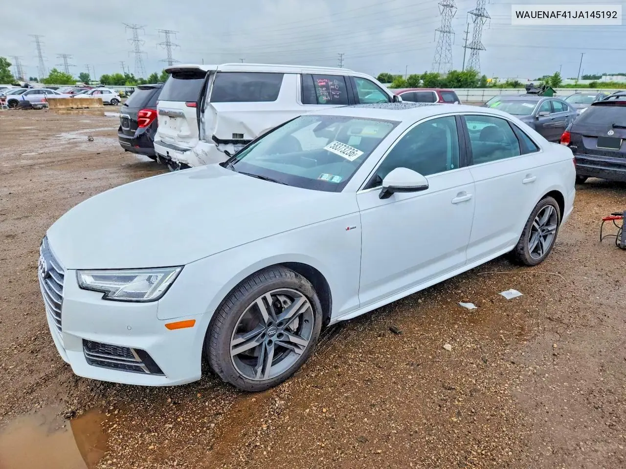2018 Audi A4 Premium Plus VIN: WAUENAF41JA145192 Lot: 58373236