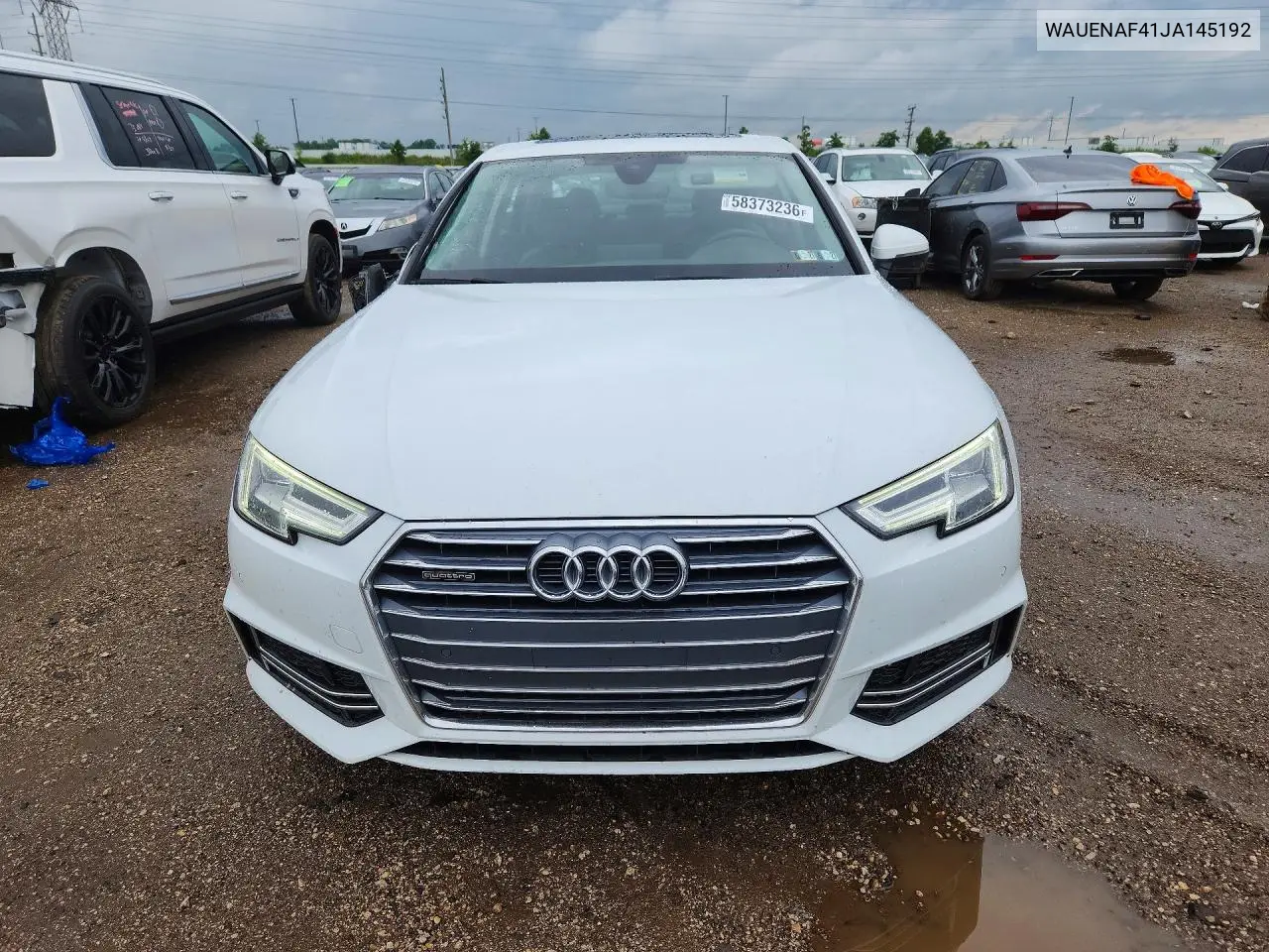 2018 Audi A4 Premium Plus VIN: WAUENAF41JA145192 Lot: 58373236