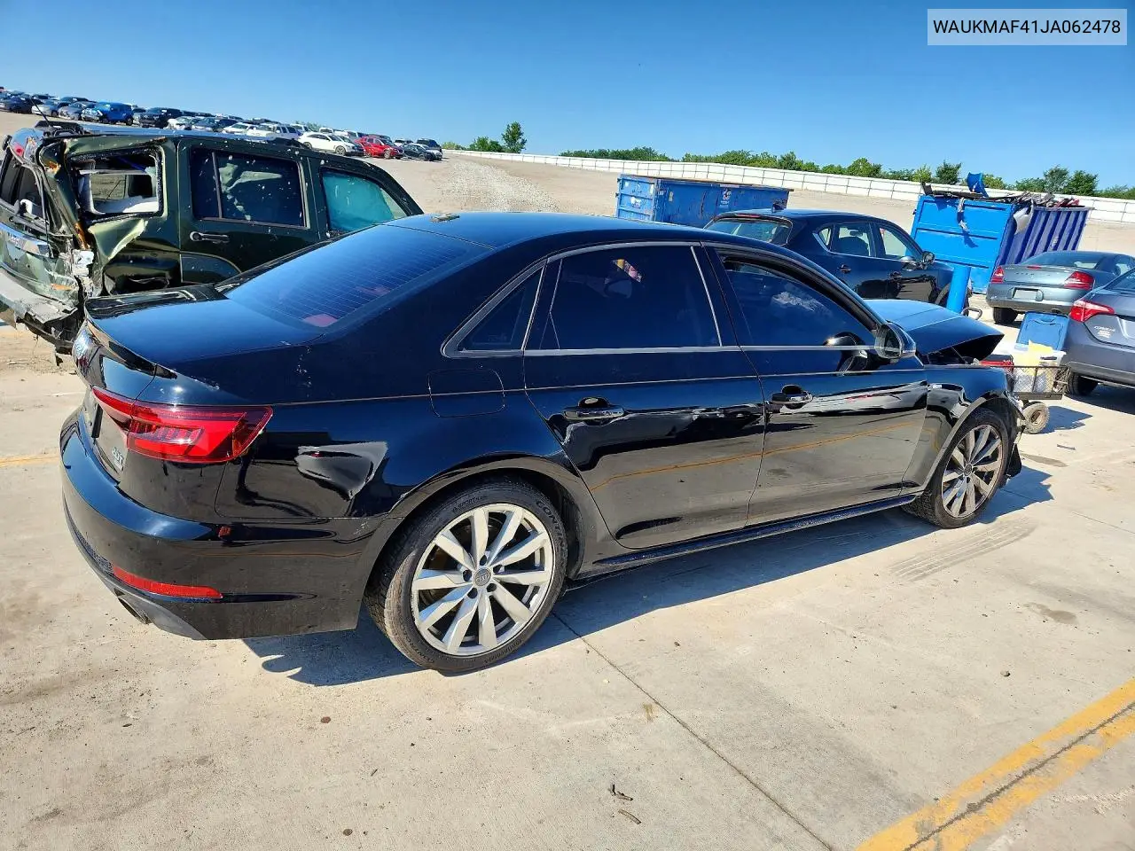 WAUKMAF41JA062478 2018 Audi A4 Premium
