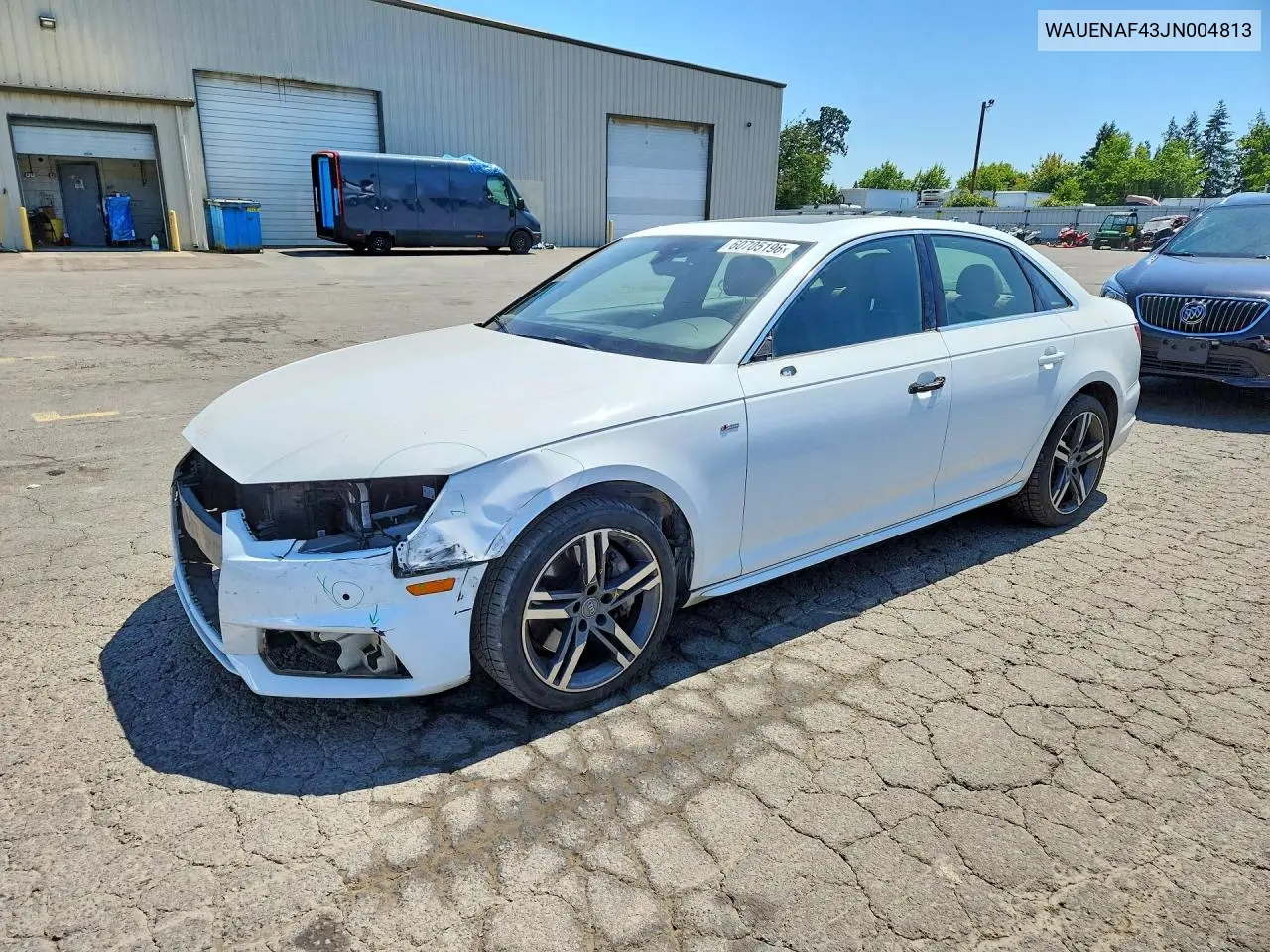 2018 Audi A4 Premium Plus VIN: WAUENAF43JN004813 Lot: 60705196