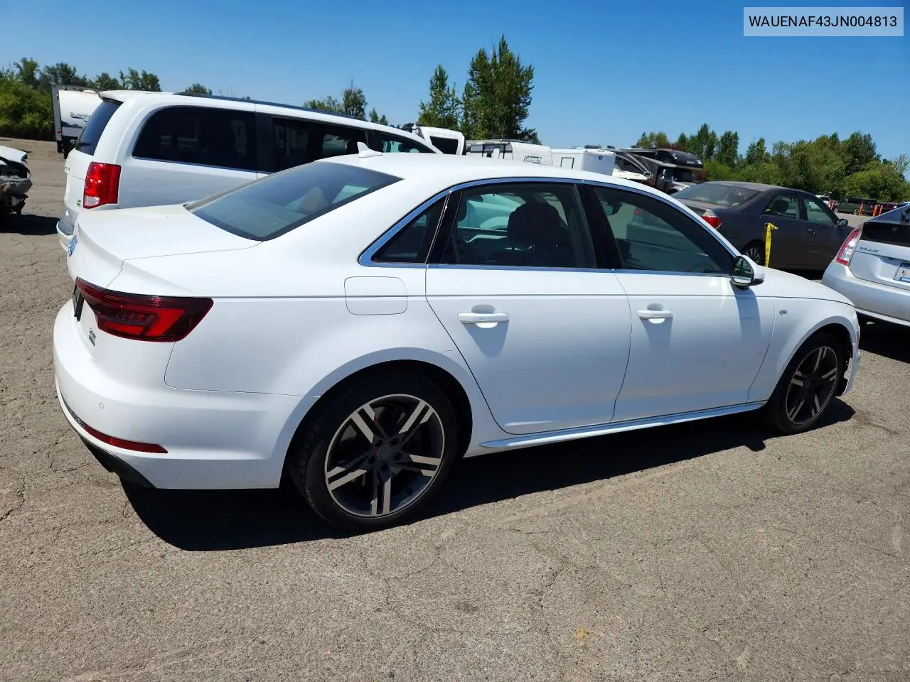 2018 Audi A4 Premium Plus VIN: WAUENAF43JN004813 Lot: 60705196
