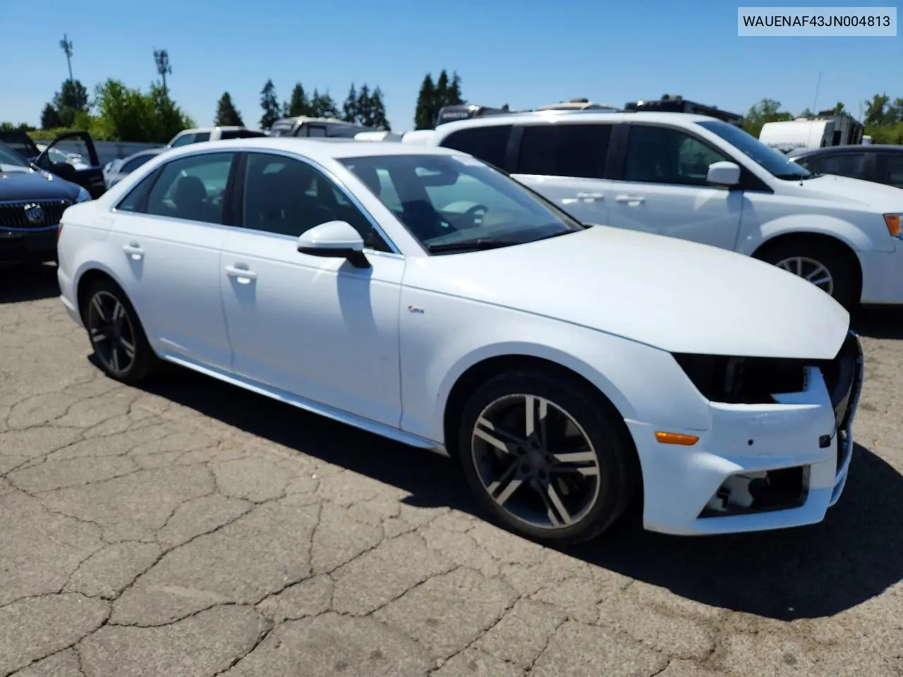 2018 Audi A4 Premium Plus VIN: WAUENAF43JN004813 Lot: 60705196