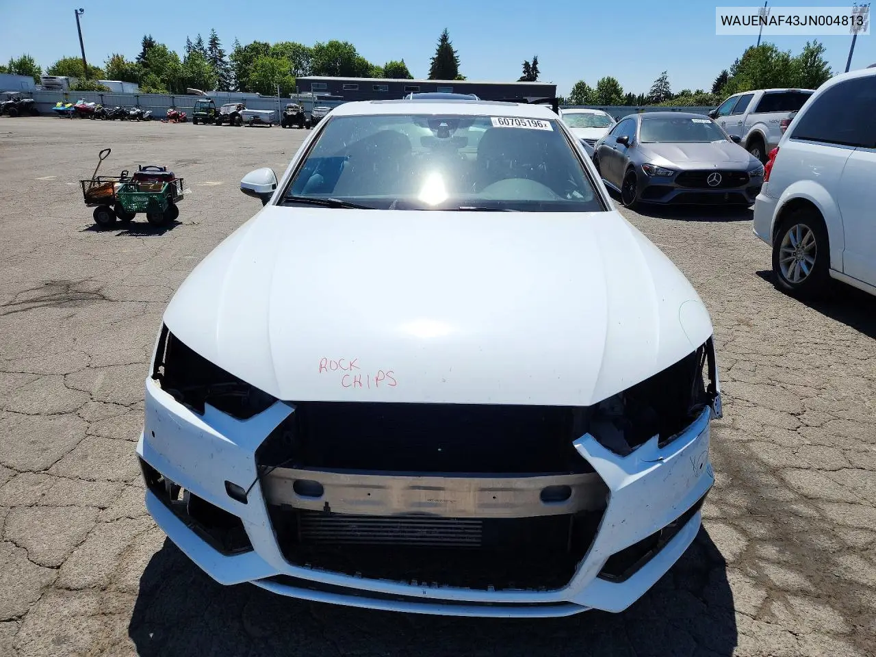 2018 Audi A4 Premium Plus VIN: WAUENAF43JN004813 Lot: 60705196