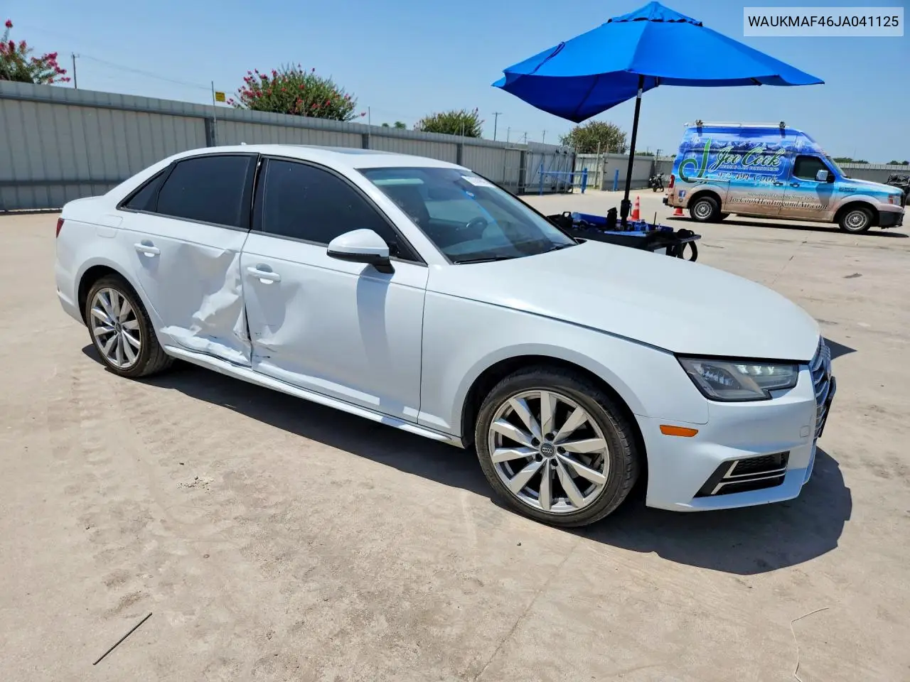 2018 Audi A4 Premium VIN: WAUKMAF46JA041125 Lot: 61974846