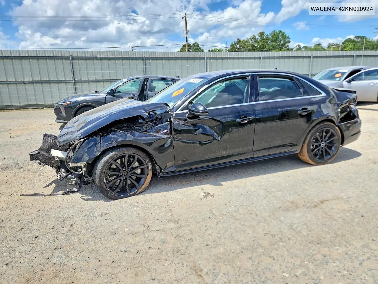2019 Audi A4 Premium Plus VIN: WAUENAF42KN020924 Lot: 56747066