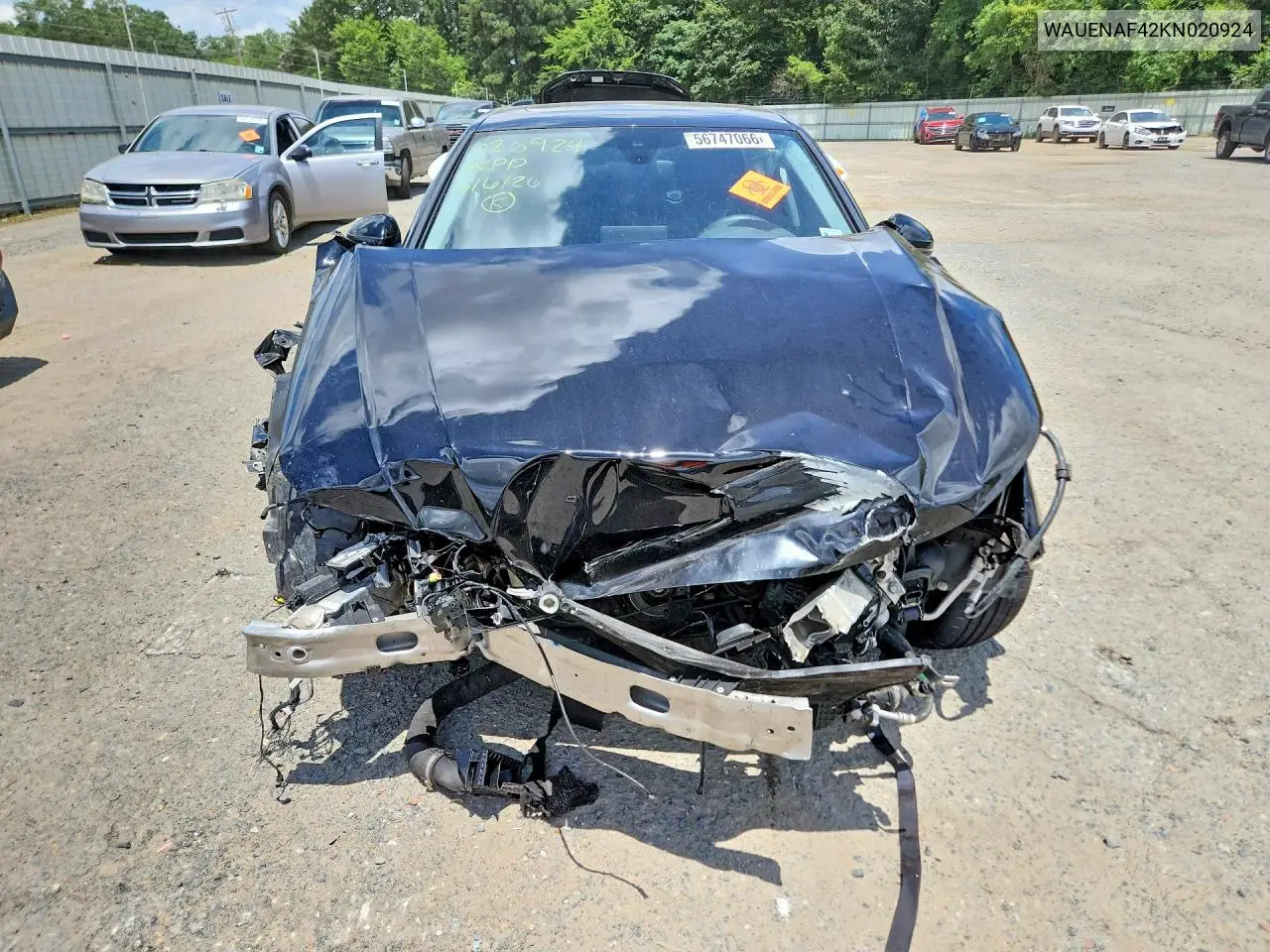 2019 Audi A4 Premium Plus VIN: WAUENAF42KN020924 Lot: 56747066