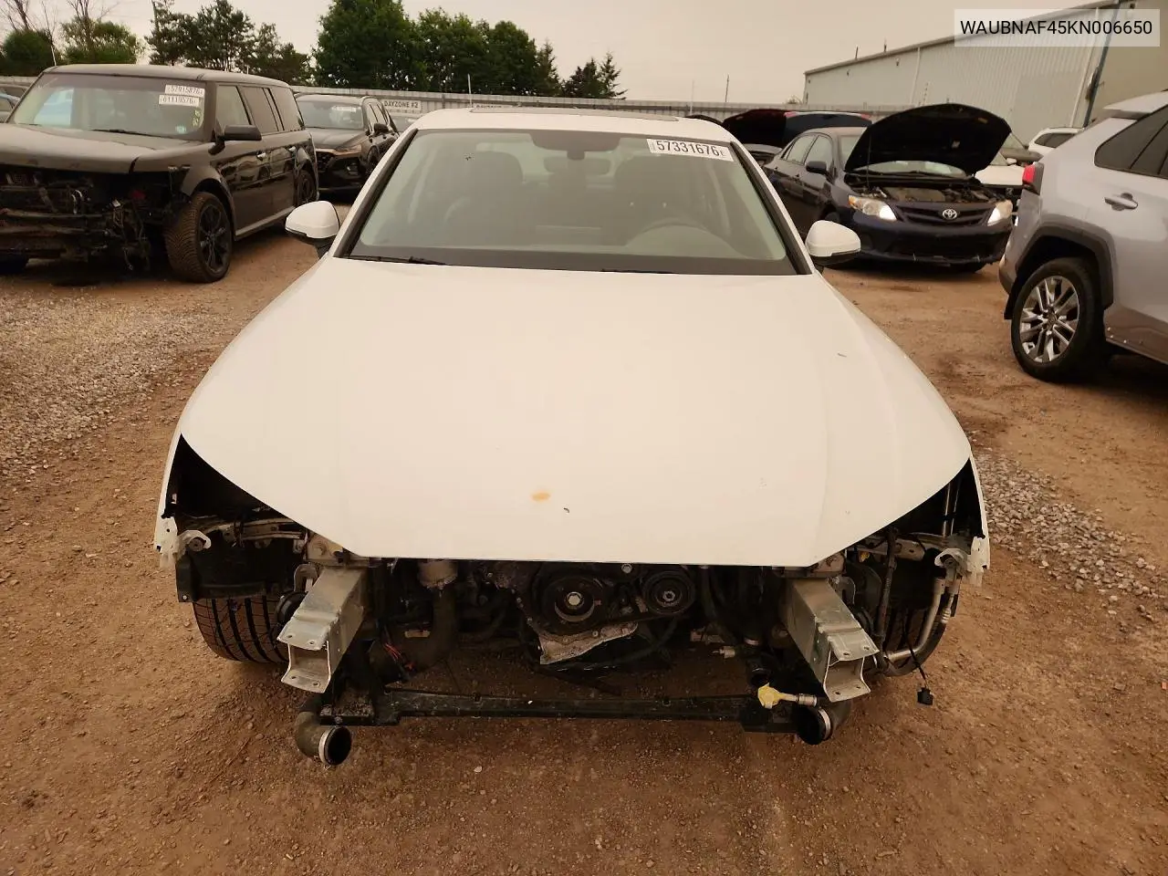 2019 Audi A4 Progressiv VIN: WAUBNAF45KN006650 Lot: 57331676